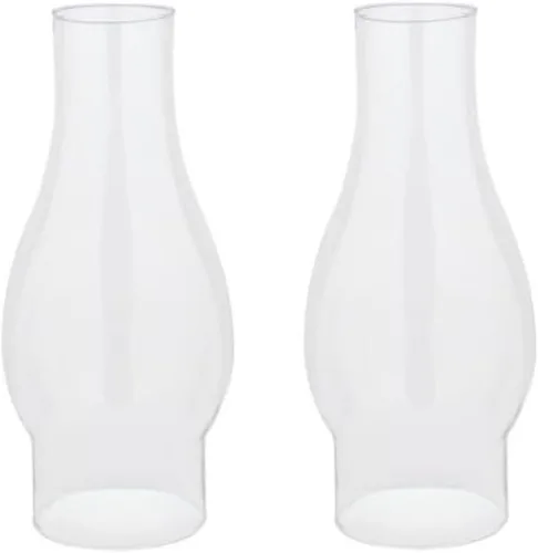 Miniatura 7 de Ciata Lámpara de aceite, vidrio, lámpara de chimenea de huracán victoriano de repuesto, pantalla de lámpara de chimenea de vidrio transparente