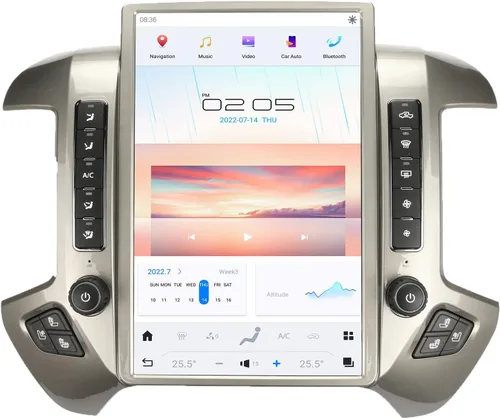 Miniatura 7 de Qualcomm Android 11 Radio de coche de 14.4 pulgadas para Chevrolet Silverado GMC Sierra 2014-2019 Actualización estéreo Tesla Style Dash 2K IPS