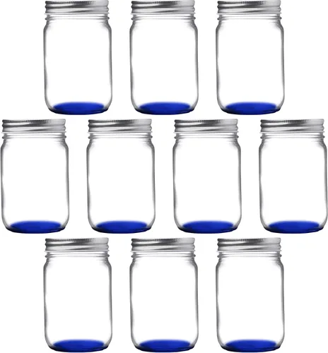 Miniatura 22 de DISCOUNT PROMOS Tarros de vidrio decorativos personalizados de 12 onzas, juego de 50 unidades, tarros de vidrio para avena durante la noche, dulces