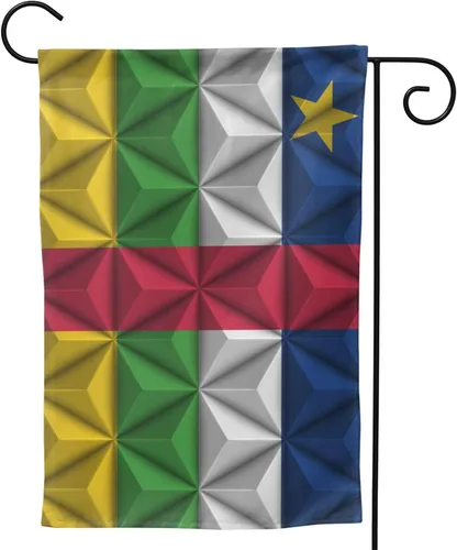 Miniatura 4 de Polygonal Effect Flag of Central African Republic Garden Flag 28"x40" Inch Double Sided Garden Flags Home Lawn Outdoor Decor Flags Party Banner