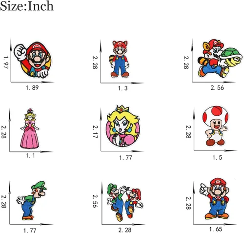 Miniatura 2 de Parches para planchar, 20 parches bordados con apliques, parches para planchar para reparación de tela, lindo parche de anime de dibujos animados