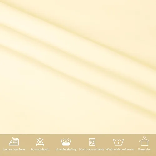 Miniatura 3 de Paquete de 10 manteles de poliéster de 60 x 102 pulgadas, manteles de poliéster beige para mesas rectangulares de 6 pies, resistentes a las manchas
