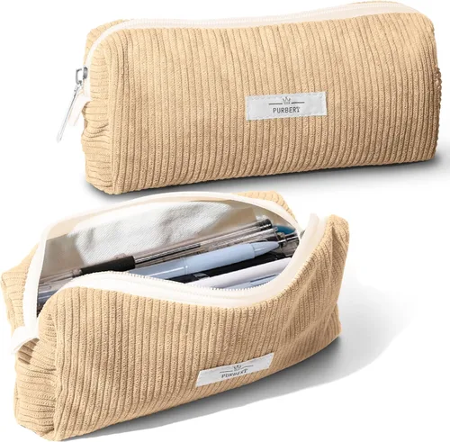 Bolsa para Lápices Estuche para Bolígrafos, Organizador Pequeño de Pana Suave para Lápices con Cremallera, Lindo Estuche para Lápices Artículos de