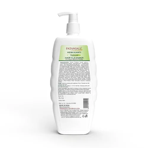 Miniatura 2 de patanjali Kesh Kanti Champú natural de 15.21 onzas líquidas Limpiador ayurvédico de hierbas con amla, shikakai, neem y aloe vera Limpia