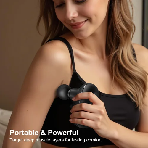 Miniatura 5 de Masaje de cuello, mini pistola de masaje, masajeador deportivo compacto, masajeador muscular de percusión de tejidos profundos, masajeador portátil
