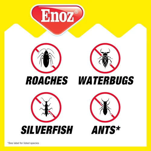 Miniatura 2 de Enoz Roach Away Polvo de ácido bórico – mata cucarachas, peces plateados y hormigas – Polvo mata cucarachas y hormigas de ácido bórico, bolsa de 16