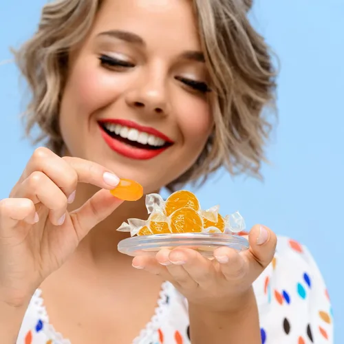 Miniatura 5 de Caramelo Duro Butterscotch - Bolsa de 1 Libra de Caramelos Butterscotch Envueltos Individualmente, Paquete a Granel, Discos Amarillos