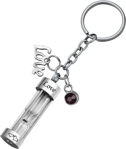 Miniatura 37 de Llavero de reloj de arena para cenizas, colgante de urna conmemorativa, recuerdo de cremación, joyería para tía, Aunt