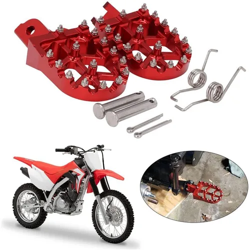 Miniatura 13 de AnXin Estriberas Estriberas Reposapiés Pedales Apoyos CNC para Z50R 80-99 XR50R 00-03 XR70R 97-03 XR80R XR100R 85-03 CRF80F CRF100F 04-13 Negro