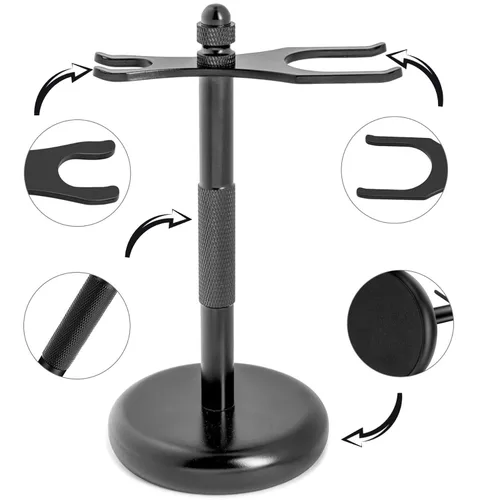 Miniatura 4 de Kit de maquinilla de afeitar de doble filo de seguridad de 2 capas de acero inoxidable, taza de afeitar, jabón de afeitar, crema de afeitar, cepillo