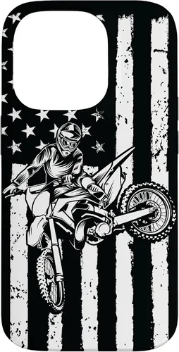 Miniatura 17 de Funda de motocross con bandera de Estados Unidos para iPhone 17