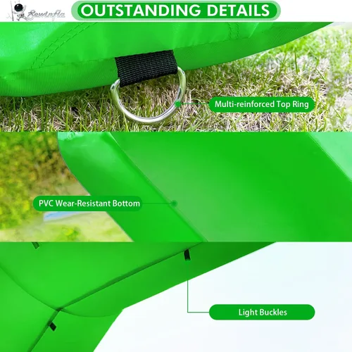 Miniatura 5 de Arco inflable de 20 pies de línea de acabado verde con potente soplador, arco inflable hexagonal al aire libre para carreras de 5 K, fiesta