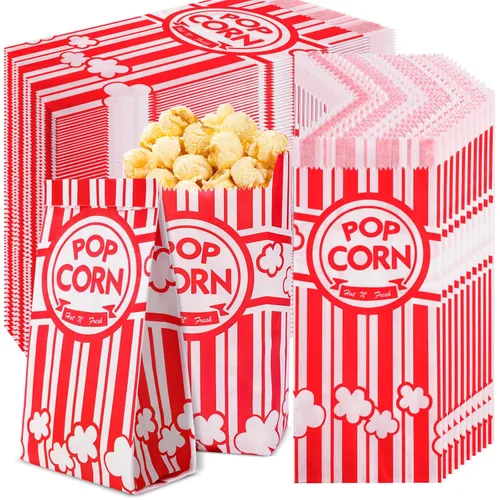 Miniatura 7 de VOISEN Bolsas de papel para palomitas de maíz, paquete de 400 bolsas de palomitas de maíz de 1 oz, porciones individuales, bolsa de maíz a granel