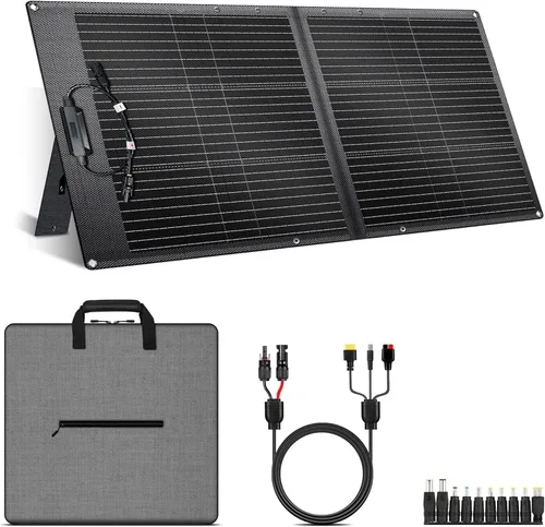 Miniatura 10 de 100W Portable Solar Panel for Power Station Generator, 19.8V Foldable Solar Cell with High-Efficiency Battery, IP65 Waterproof, Solar Charger for