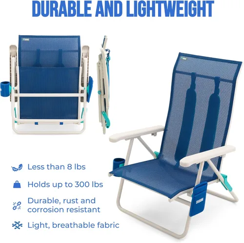 Miniatura 5 de Shibumi Shade Silla de playa portátil para adultos Marco de grado marino antioxidante Capacidad de 300 libras Correas acolchadas