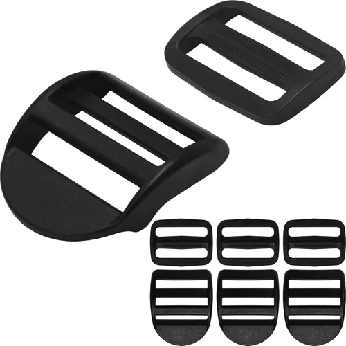 Miniatura 6 de LASIGHT Paquete de 4 hebillas de bloqueo de escalera deslizante y deslizador de triple deslizamiento para correas de 3/4", 1", 1-1/4", 1-1/2", 2