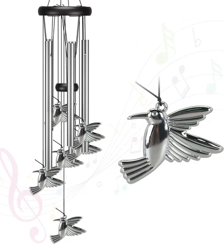 Miniatura 13 de Virekm Campanillas de Viento al Aire Libre en Oferta, Carillones de Puerta para Exterior, Campanillas de Viento de Simpatía para Decoración