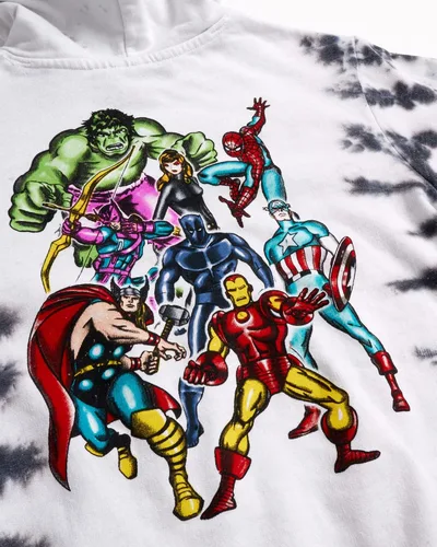 Miniatura 4 de Marvel Sudadera con capucha de superhéroes para niños, Spider-Man, Thor, Hulk, Iron Man (8-16)