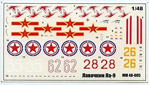 Miniatura 9 de ***LAVOCHKIN LA-9 caza soviético 1/48 Micro-MIR 48-005