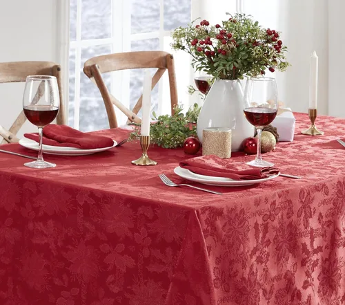 Miniatura 7 de Manteles y servilletas navideños de Carol Damasco sin suelo de hierro Rojo