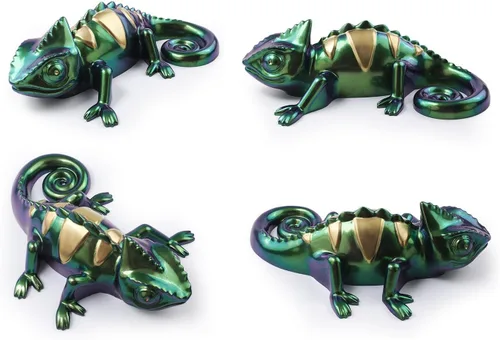 Miniatura 6 de Moldes de resina de camaleón grandes de silicona 3D de animales de resina epoxi moldes de silicona de lagarto profundo realista para manualidades