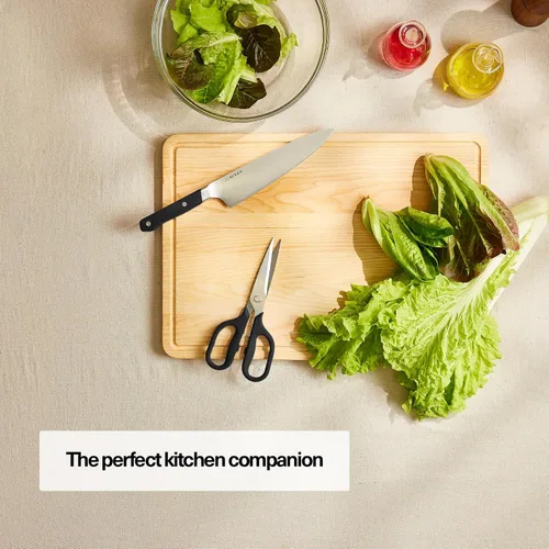 Miniatura 2 de Misen Tijeras de cocina resistentes, cómodas tijeras ambidiestras para carne, aves, hierbas y más, fáciles de limpiar, acero inoxidable alemán, Rojo