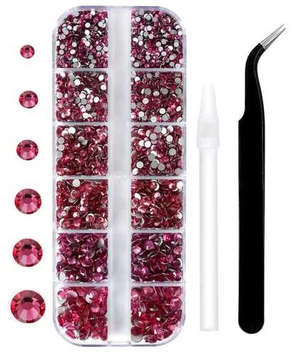 Miniatura 36 de 3792 diamantes de imitación con parte trasera plana para manualidades, piedras preciosas de cristal para uñas, diamantes de imitación brillantes