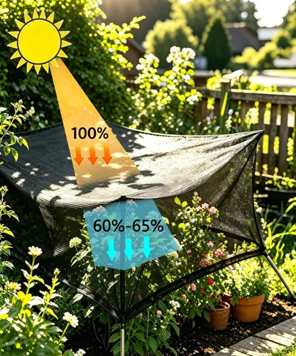 Miniatura 8 de e.share Tela de Sombra Negra 40% para Jardín - 20 Pies X 36 Pies Malla de Sombra Solar para Patio Exterior con Ojales, para Cubiertas de Plantas