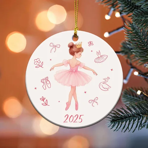 Miniatura 4 de Adorno de bailarina 2025 – Regalos de ballet para niñas pequeñas, niños, adolescentes y bailarines – Adornos de ballet para árbol de Navidad