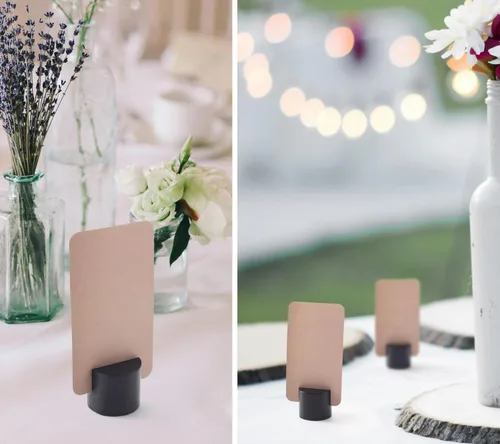 Miniatura 3 de Paquete de 20 mini soportes de madera para números de mesa, tarjeteros de lugar, tarjeteros de mesa de comedor, tarjeteros de identificación