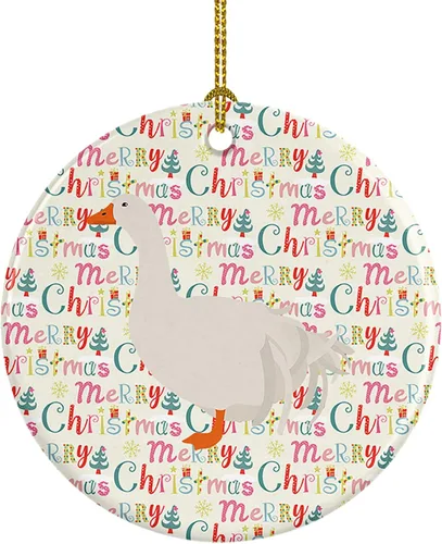 Miniatura 56 de Caroline's Treasures Adorno de cerámica de avestruz común para árbol de Navidad, decoración colgante para el hogar, Navidad, vacaciones, fiesta