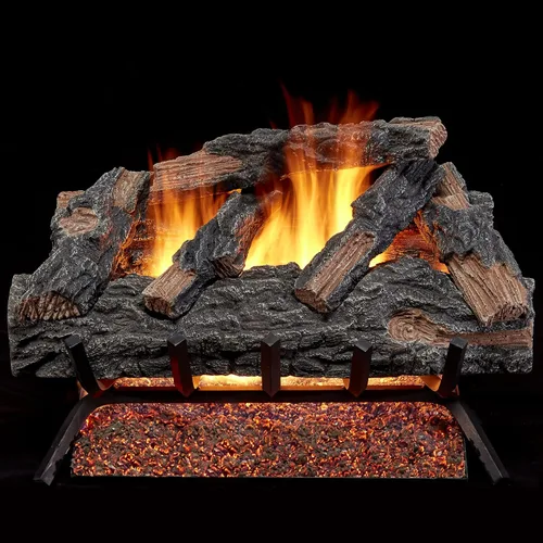 Miniatura 7 de HearthSense MO18HVL Juego de Troncos de Chimenea Ventilados de Gas Natural con Encendido por Cerilla, 45000 BTU, Calienta hasta 1650 Pies Cuadrados