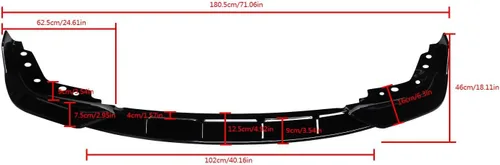 Miniatura 8 de NINTE Borde delantero para BMW G20 G28 3 Series M Sport 2019-2023, pintado negro brillante, 3 piezas