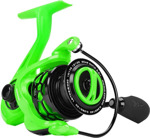 Miniatura 11 de KastKing Zephyr Spinning Reels – 7+1/6+1 BB – Carbon Fiber Drag – Stainless Steel Shaft – Aluminum & CNC Spool – Black/Green/Orange – Sizes 500/1000