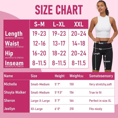 Miniatura 4 de CAMPSNAIL - Paquete de 4 pantalones cortos para mujer, 8 pulgadas, cintura alta con control de abdomen, para entrenamiento, yoga, correr, pantalones