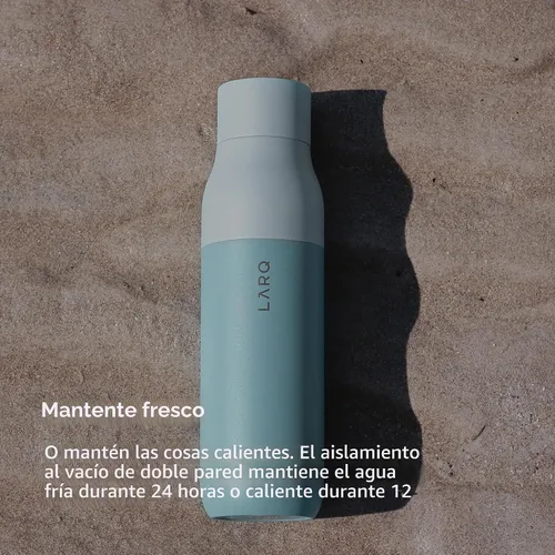 Miniatura 4 de LARQ Bottle Twist Top - Botella de agua aislada de acero inoxidable de 17 onzas, sin BPA, botella de agua reutilizable para campamento, oficina
