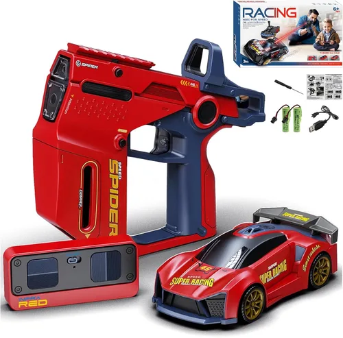 Miniatura 11 de Coche de deriva RC 3 en 1: juego de batalla para 2 jugadores deportivos/carreras con pistola infrarroja, efectos de disparo y giro, tiempo de juego