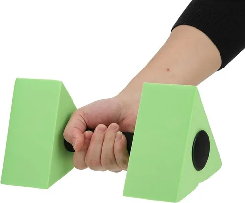 Miniatura 8 de Juego de mancuernas de agua para piscina, equipo aeróbico acuático, mancuernas triangulares, pesas de peso de agua EVA, para adultos y niños,
