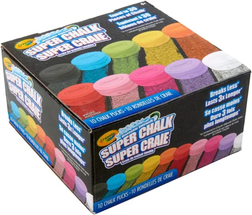 Miniatura 5 de Crayola Tiza Lavable para Acera para Niños, Juego de Súper Tiza de Larga Duración, Tiza para Exteriores, 10 Colores Surtidos