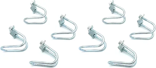 Miniatura 7 de 4 clips de tubo de acero galvanizado, hebilla de tubo cruzado, diámetro máximo del tubo de 1.3 pulgadas, tarjeta de 1.3 pulgadas, tubo de acero