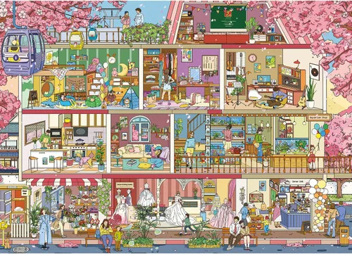 Miniatura 11 de Rompecabezas para adultos de 1000 piezas, rompecabezas para adultos, divertido y relajante rompecabezas desafiante, colorido juego de rompecabezas