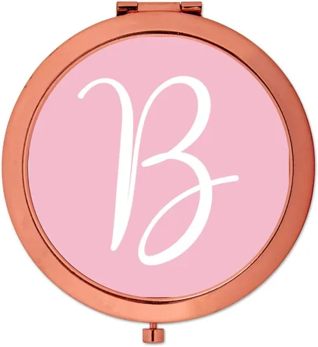 Miniatura 9 de Andaz Press Espejo compacto de oro rosa, regalo de boda de dama de honor, rosa rubor, paquete de 1, despedida de soltera, despedida de soltera, Maid