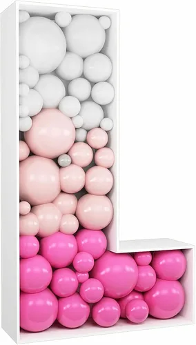 Miniatura 33 de Kit de letras rellenables de 2 pies con marco de globo de mosaico de letra K para decoración de telón de fondo de boda de fiesta de cumpleaños