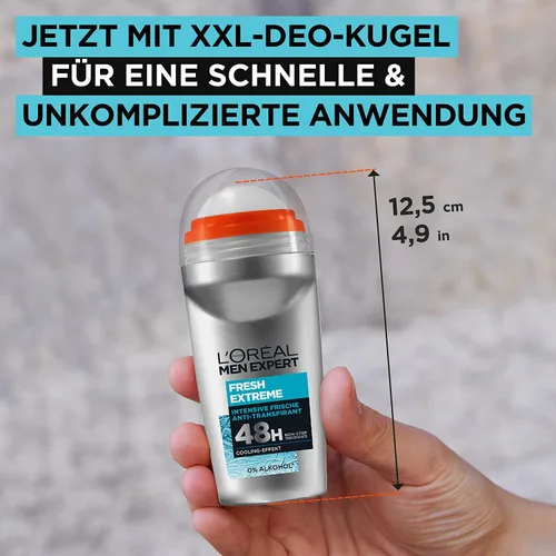 Miniatura 3 de L'Oréal Paris Men Expert Desodorante Roll-On - Fresh Extreme (1.7 fl oz)