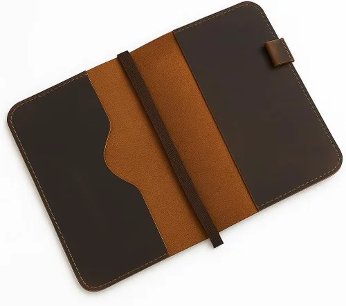 Miniatura 14 de Funda de cuero para diario A5, Funda de diario recargable para A5 grande y mediano, Funda de cuaderno de cuero hecha a mano, Diario encuadernado