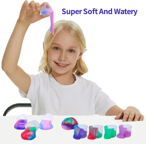 Miniatura 5 de ZOnFRTO 64 paquetes de masilla Galaxy Slime, recuerdo de fiesta para niños, niñas y niños, adultos, no pegajoso, sin perfume, alivio del estrés