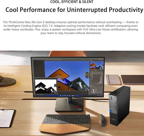 Miniatura 5 de Lenovo ThinkCentre - Escritorio empresarial de factor de forma pequeño, Intel Core i7-13620H de 13ª generación, memoria DDR5 de 64 GB, SSD de 2 TB