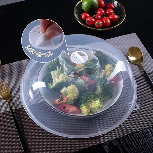 Miniatura 3 de Cubierta de salpicaduras de microondas para alimentos – Cubierta grande para alimentos para microondas – Cubierta protectora de placa a prueba