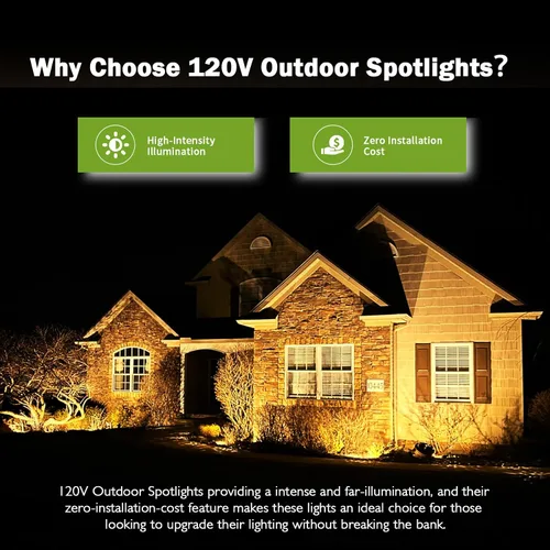 Miniatura 2 de REEGOLD Foco para exteriores blanco cálido de 2700 K, luces LED de 10 W al aire libre para patio, jardín, árbol, 120 V, enchufable, iluminación