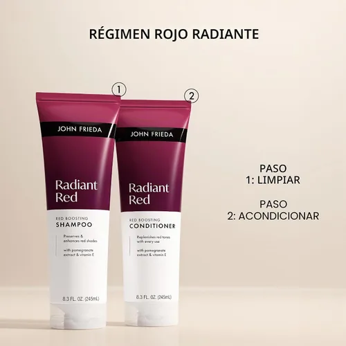 Miniatura 8 de John Frieda Radiant Red Boosting - Champú y acondicionador para cabello rojo, 8.3 onzas líquidas, paquete de 2